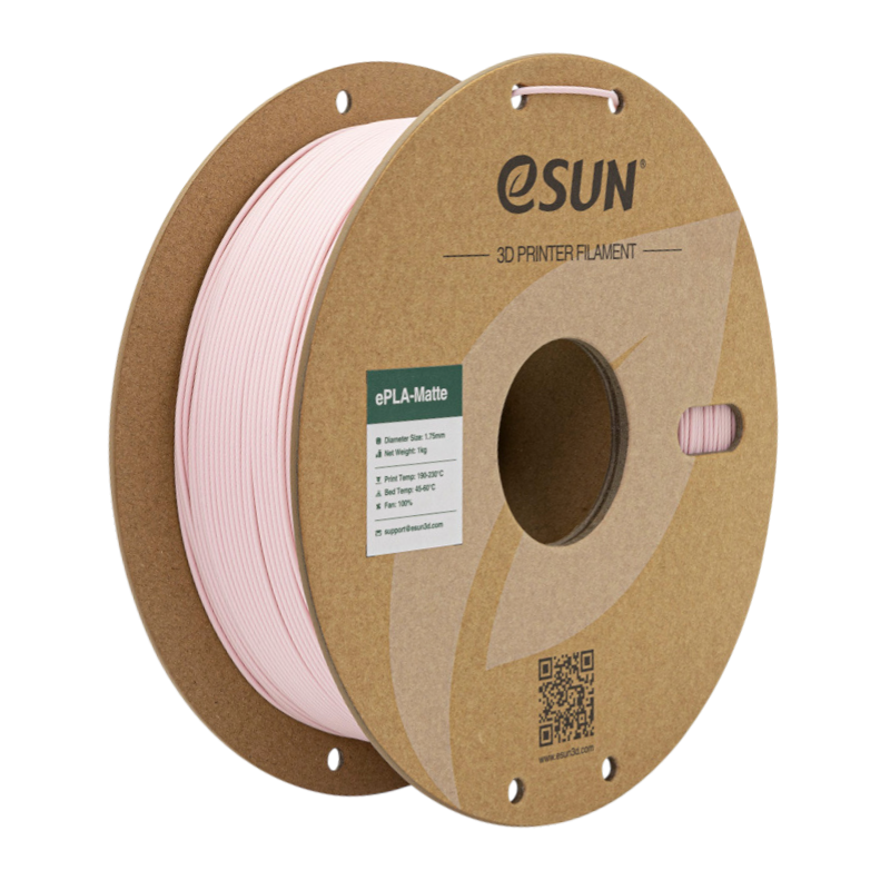 Філамент (пластик) для 3D принтера eSUN ePLA Matte 1кг, 1.75мм, рожево-персиковий (ePLA-Matte-P175TP1)